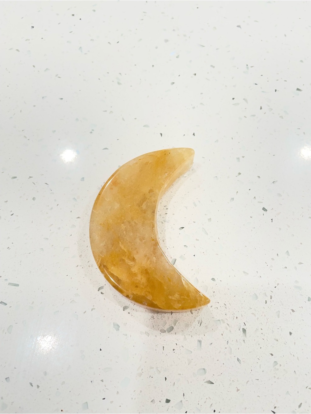 Golden Moon Citrine Crescent Accent - Home Accents Decor